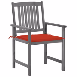 VidaXL 3078228 chaise d'extérieur Terrace Siège rembourré Bois d'acacia Rouge