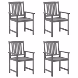 VidaXL 3078229 chaise d'extérieur Terrace Siège rembourré Bois d'acacia Noir