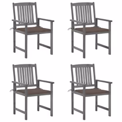 VidaXL 3078230, Terrace, Siège rembourré, Bois d'acacia, Taupe, Polyester, 610 mm
