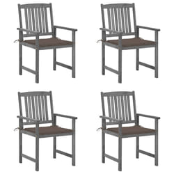 VidaXL 3078230 chaise d'extérieur Terrace Siège rembourré Bois d'acacia Taupe