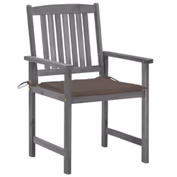 VidaXL 3078230 chaise d'extérieur Terrace Siège rembourré Bois d'acacia Taupe