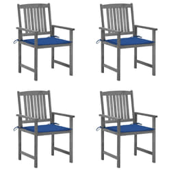 VidaXL 3078232 chaise d'extérieur Terrace Siège rembourré Bois d'acacia Bleu