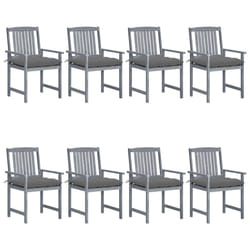 VidaXL 3078250 chaise d'extérieur Terrace Siège rembourré Bois d'acacia Gris