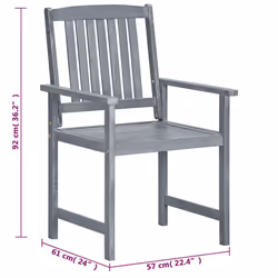 VidaXL 3078251 chaise d'extérieur Terrace Siège rembourré Bois d'acacia Crème, Blanc - Vue supplémentaire 7