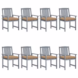 VidaXL 3078252, Terrace, Siège rembourré, Bois d'acacia, Beige, Polyester, 610 mm
