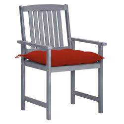 VidaXL 3078255 chaise d'extérieur Terrace Siège rembourré Bois d'acacia Rouge