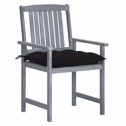 VidaXL 3078256 chaise d'extérieur Terrace Siège rembourré Bois d'acacia Noir