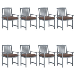 VidaXL 3078257 chaise d'extérieur Terrace Siège rembourré Bois d'acacia Taupe