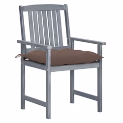 VidaXL 3078257 chaise d'extérieur Terrace Siège rembourré Bois d'acacia Taupe