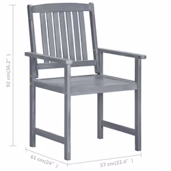 VidaXL 3078257 chaise d'extérieur Terrace Siège rembourré Bois d'acacia Taupe - Vue supplémentaire 6