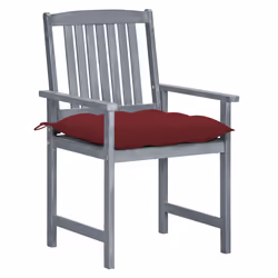 VidaXL 3078258 chaise d'extérieur Terrace Siège rembourré Bois d'acacia Rouge