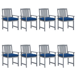 VidaXL 3078259 chaise d'extérieur Terrace Siège rembourré Bois d'acacia Bleu