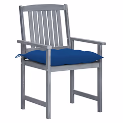 VidaXL 3078259 chaise d'extérieur Terrace Siège rembourré Bois d'acacia Bleu