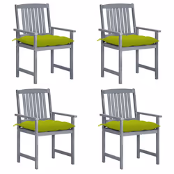 VidaXL 3078260, Terrace, Siège rembourré, Bois d'acacia, Vert, Polyester, 610 mm