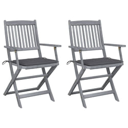 VidaXL 3078262 chaise d'extérieur Terrace Siège rembourré Bois d'acacia Anthracite