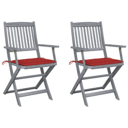 VidaXL 3078268 chaise d'extérieur Terrace Siège rembourré Bois d'acacia Rouge