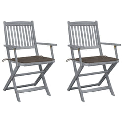 VidaXL 3078270 chaise d'extérieur Terrace Siège rembourré Bois d'acacia Taupe