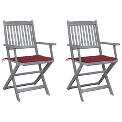 VidaXL 3078271 chaise d'extérieur Terrace Siège rembourré Bois d'acacia Rouge