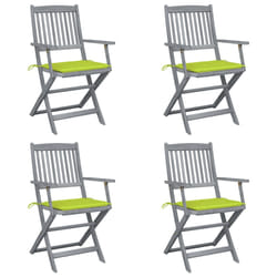 VidaXL 3078273 chaise d'extérieur Terrace Siège rembourré Bois d'acacia Vert