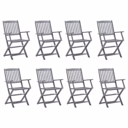 VidaXL 3078279 chaise d'extérieur Terrace Siège rembourré Bois d'acacia Crème, Blanc