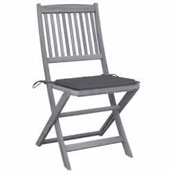 VidaXL 3078290 chaise d'extérieur Terrace Siège rembourré Bois d'acacia Anthracite