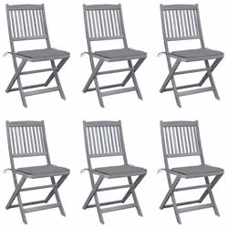 VidaXL 3078291, Terrace, Siège rembourré, Bois d'acacia, Gris, Polyester, 485 mm