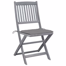 VidaXL 3078291 chaise d'extérieur Terrace Siège rembourré Bois d'acacia Gris