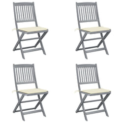 VidaXL 3078292 chaise d'extérieur Terrace Siège rembourré Bois d'acacia Crème