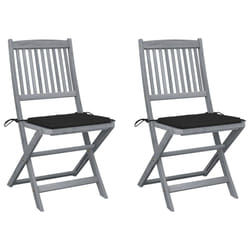 VidaXL 3078297 chaise d'extérieur Terrace Siège rembourré Bois d'acacia Noir