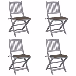 VidaXL 3078298, Terrace, Siège rembourré, Bois d'acacia, Taupe, Polyester, 485 mm
