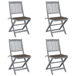 VidaXL 3078298 chaise d'extérieur Terrace Siège rembourré Bois d'acacia Taupe
