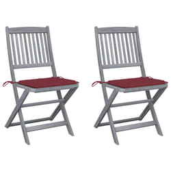 VidaXL 3078299 chaise d'extérieur Terrace Siège rembourré Bois d'acacia Rouge