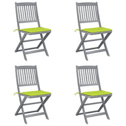 VidaXL 3078301 chaise d'extérieur Terrace Siège rembourré Bois d'acacia Vert