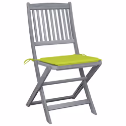 VidaXL 3078301 chaise d'extérieur Terrace Siège rembourré Bois d'acacia Vert
