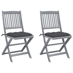VidaXL 3078305 chaise d'extérieur Terrace Siège rembourré Bois d'acacia Anthracite