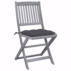 VidaXL 3078305 chaise d'extérieur Terrace Siège rembourré Bois d'acacia Anthracite