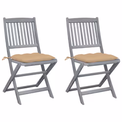VidaXL 3078308, Terrace, Siège rembourré, Bois d'acacia, Beige, Polyester, 485 mm