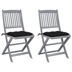 VidaXL 3078312 chaise d'extérieur Terrace Siège rembourré Bois d'acacia Noir