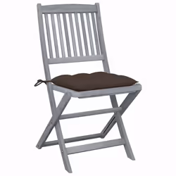 VidaXL 3078313 chaise d'extérieur Terrace Siège rembourré Bois d'acacia Taupe