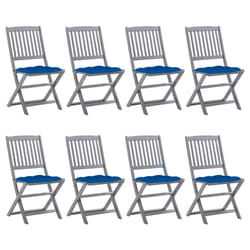 VidaXL 3078315 chaise d'extérieur Terrace Siège rembourré Bois d'acacia Bleu