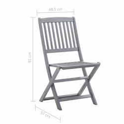 VidaXL 3078315 chaise d'extérieur Terrace Siège rembourré Bois d'acacia Bleu - Vue supplémentaire 7