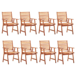 vidaXL Chaises à manger d'extérieur lot de 8 Bois d'acacia massif - TU