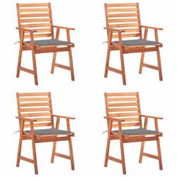 VidaXL 3078321, Terrace, Siège rembourré, Bois d'acacia, Gris, Polyester, 560 mm