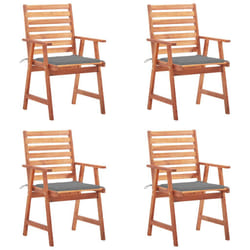 VidaXL 3078321 chaise d'extérieur Terrace Siège rembourré Bois d'acacia Gris