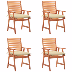 VidaXL 3078337, Terrace, Siège rembourré, Bois d'acacia, Crème, Polyester, 560 mm