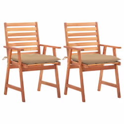 VidaXL 3078338, Terrace, Siège rembourré, Bois d'acacia, Beige, Polyester, 560 mm