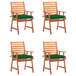 VidaXL 3078340 chaise d'extérieur Terrace Siège rembourré Bois d'acacia Vert