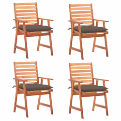 VidaXL 3078343, Terrace, Siège rembourré, Bois d'acacia, Taupe, Polyester, 560 mm
