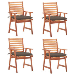 VidaXL 3078343 chaise d'extérieur Terrace Siège rembourré Bois d'acacia Taupe