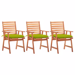 VidaXL 3078346, Terrace, Siège rembourré, Bois d'acacia, Vert, Polyester, 560 mm